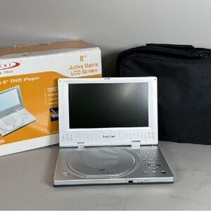 Silver Portable DVD Player with 8-Inch LCD Screen